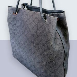 Purse - Gucci Bucket Bag - charcoal canvas